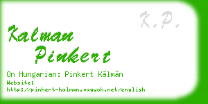 kalman pinkert business card